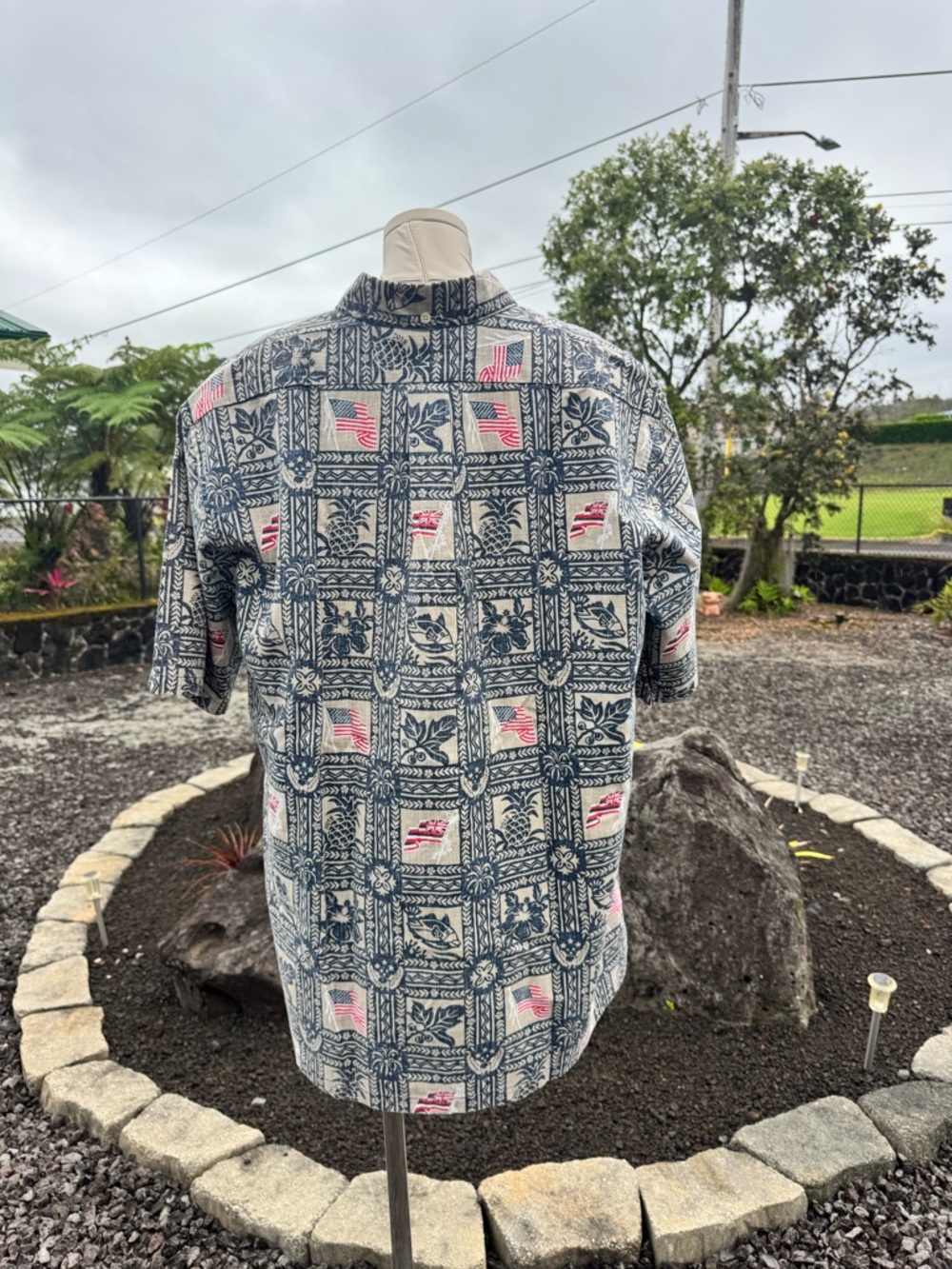 Reyn Spooner Men’s Hawaiian Shirt XL Classic Fit Aloha USA Flag Print - Picture 3 of 6